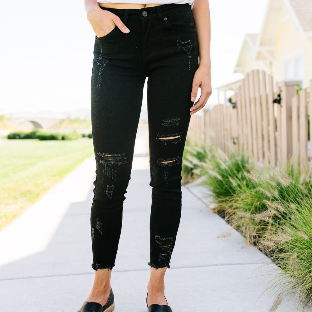 Back to Black Ripped Jeans
